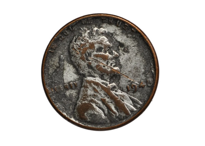 1948 Lincoln Wheat Penny Chemistry Experiment Plated Coin - Unique Lincoln Penny Science Experiment Obverse