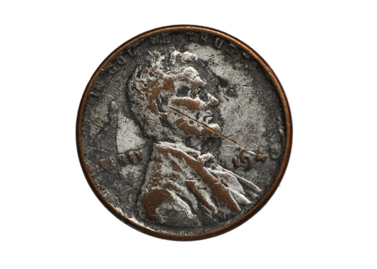 1948 Lincoln Wheat Penny Chemistry Experiment Plated Coin - Unique Lincoln Penny Science Experiment Obverse
