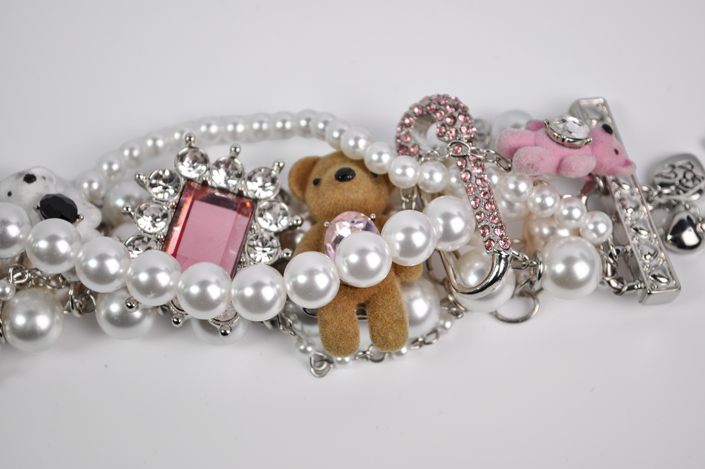 Betsey Johnson Teddy Bear Charm Bracelet - Chunky Teddy Bear Betsey Johnson Bracelet
