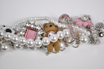 Betsey Johnson Teddy Bear Charm Bracelet - Chunky Teddy Bear Betsey Johnson Bracelet