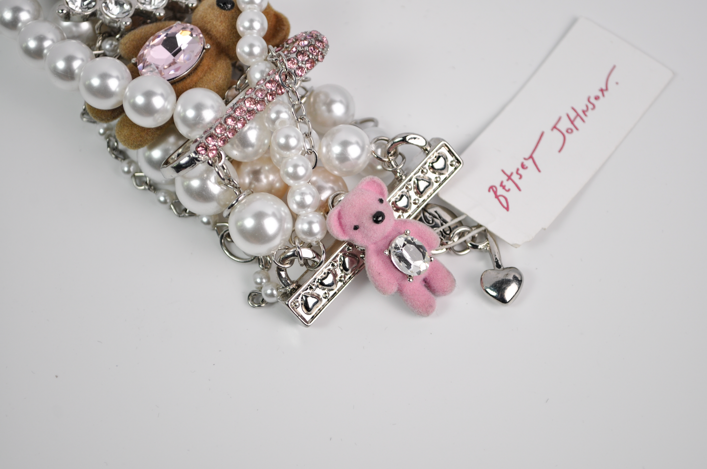 Betsey Johnson Teddy Bear Charm Bracelet - Chunky Teddy Bear Betsey Johnson Bracelet