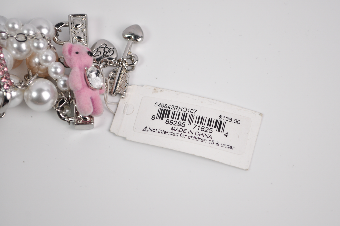 Betsey Johnson Teddy Bear Charm Bracelet - Chunky Teddy Bear Betsey Johnson Bracelet
