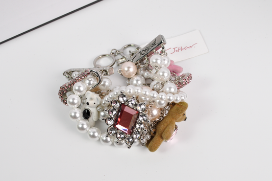 Betsey Johnson Teddy Bear Charm Bracelet - Chunky Teddy Bear Betsey Johnson Bracelet