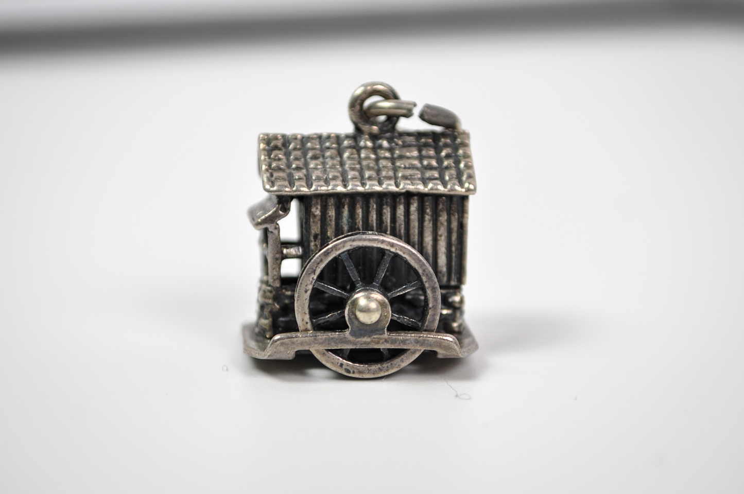 Vintage Beau Sterling Movable Charm Water Mill - Sterling Silver Bracelet Charm Old Mill