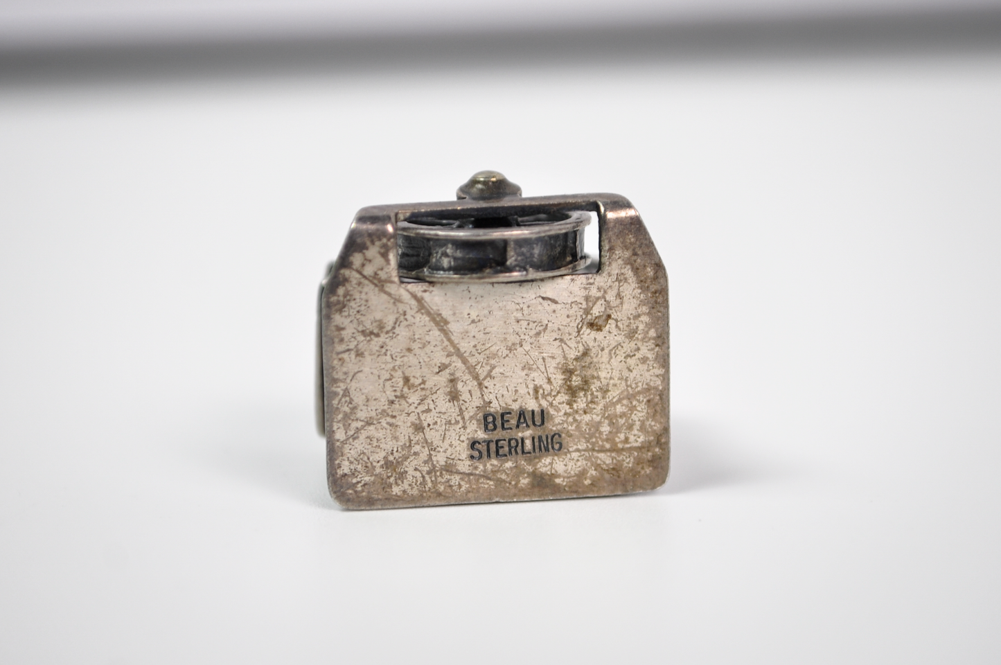 Vintage Beau Sterling Movable Charm Water Mill - Sterling Silver Bracelet Charm Old Mill