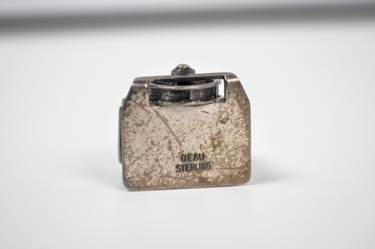Vintage Beau Sterling Movable Charm Water Mill - Sterling Silver Bracelet Charm Old Mill