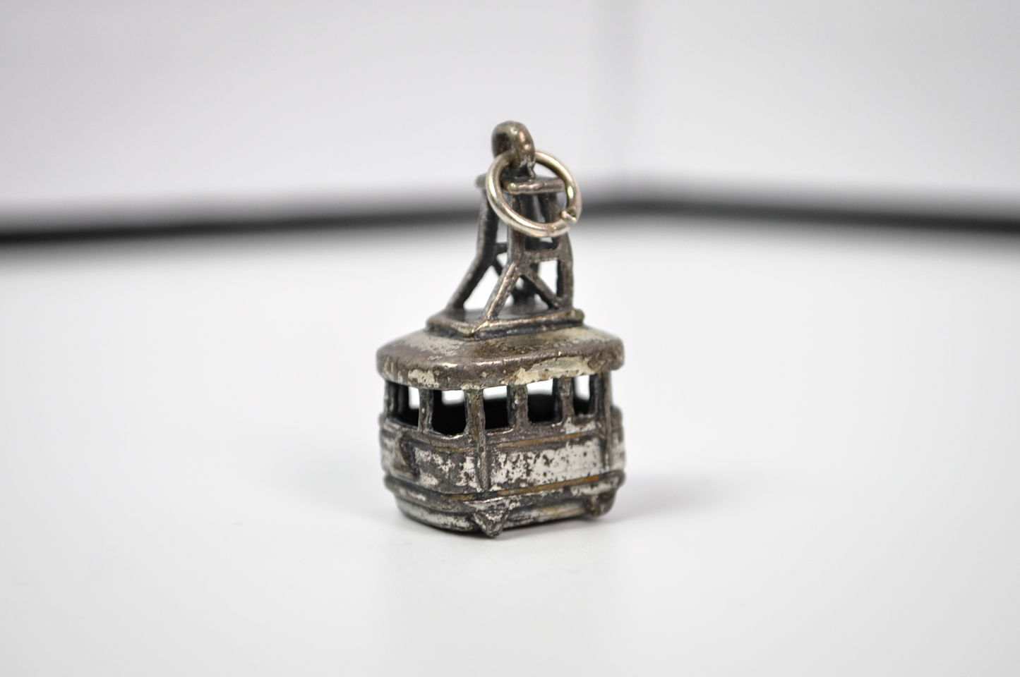 Vintage Bell Trading Post Aerial Tramway Sterling Charm - Sterling Silver Bracelet Charm Aerial Tramway