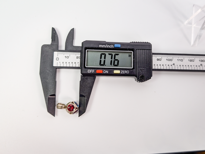 Sterling Silver Six Gemstone Circular Rainbow Bracelet Charm - Sterling Silver Pendant Spherical Design Holding Faceted Multicolor Stones
