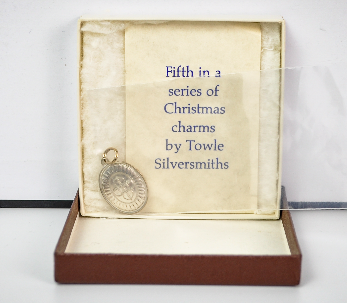 Vintage Towle Silversmiths Charm Fifth Day of Christmas - Five Golden Rings Vintage Towle Silversmiths Charm