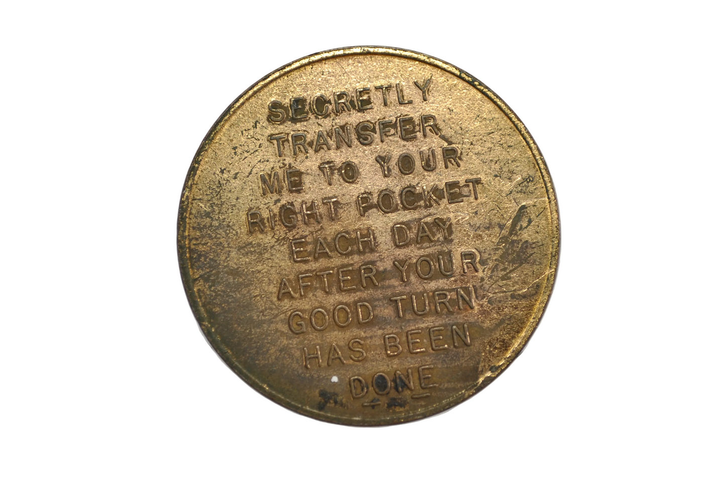 Vintage Boy Scouts "On My Honor I Will Do My Best" Challenge Coin - Scouting America Brass Pocket Coin "Be Prepared" Token