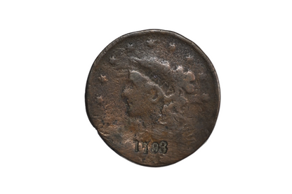 Liberty Head One Cent Repunched Date Error Coin Graffiti Penny - "Joke" Liberty Penny Repunched Date