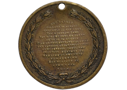 1909 Mardi Gras New Orleans Coin: Jester & Lord's Prayer - 1909 New Orleans Mardi Gras Token Pendant