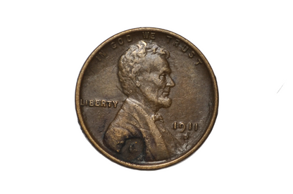 1911-D Lincoln Wheat Penny with Distinctive Deep Character-Mark Bust Crater - 1911-D Wheat Penny Battle-Scarred Circulation History