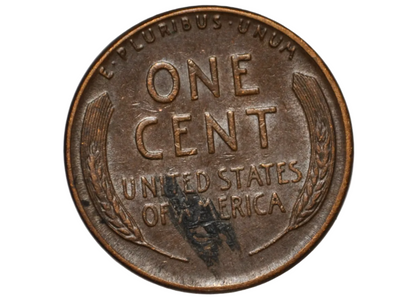 1948 Lincoln Penny Lamination Error Obverse Only - Unique Lincoln Penny Lamination Error 1948