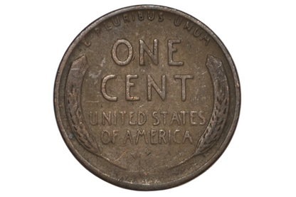 1944 Spiked Head Internal Die Crack Error Lincoln Penny - Internal Die Crack Lincoln Wheat Penny 1944