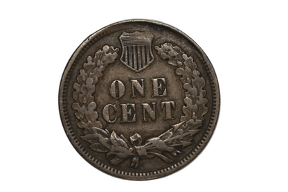 1907 Indian Head Deep Gouge Displaced Date Damage - Indian Head Error Penny Incuse Gouge