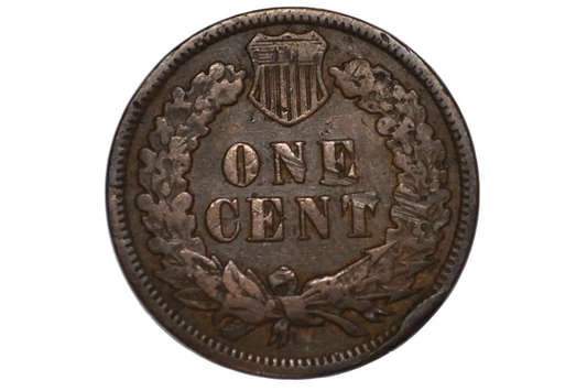 1897 Indian Head Cent Unique "War Paint" Black Discoloration Detailing - Indian Head Cent Intense Dark Carbon Contrast on Liberty Profile