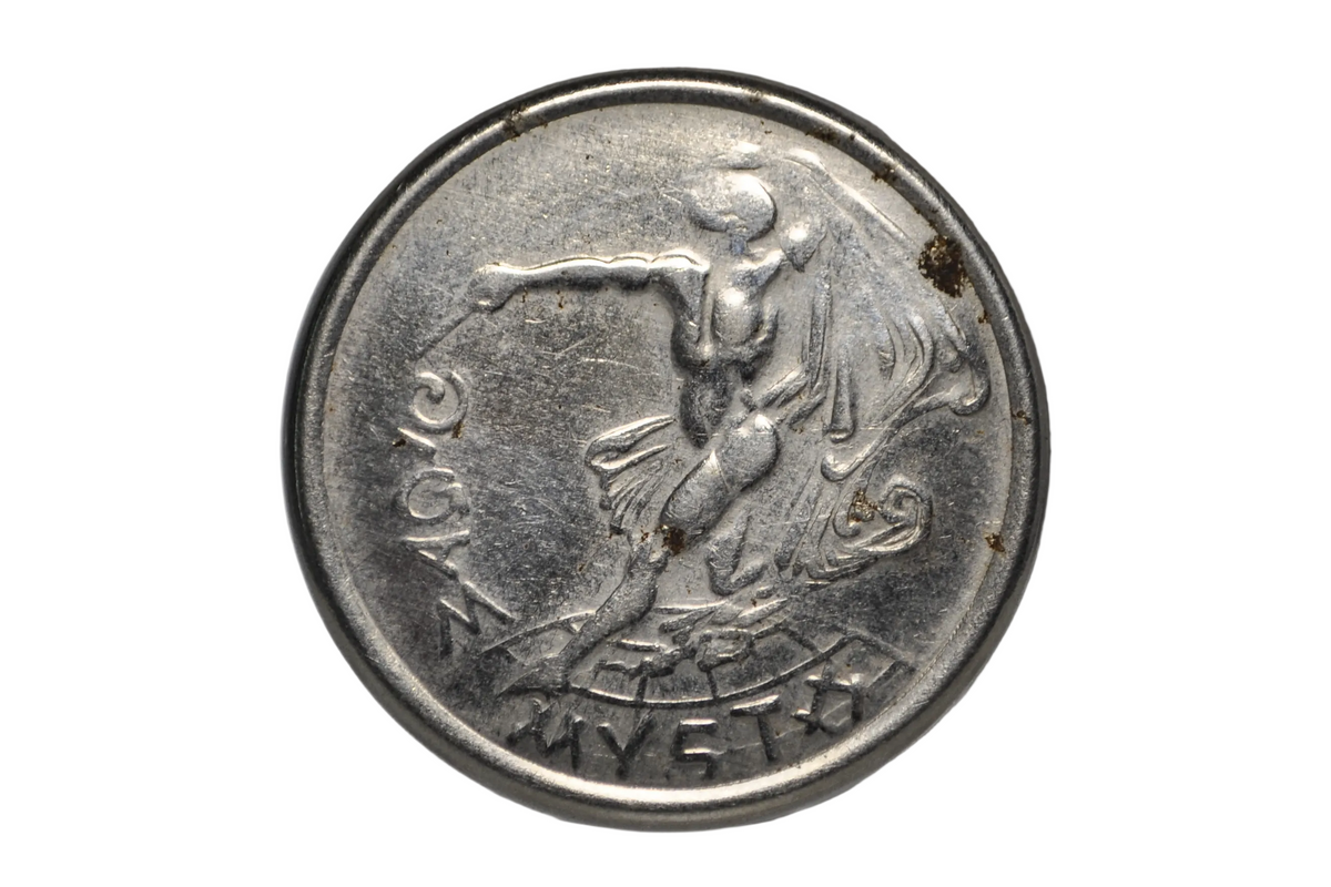 Magic Myst Dancing Devil Novelty Token - Silver-Toned Magic Myst Dancing Devil Token