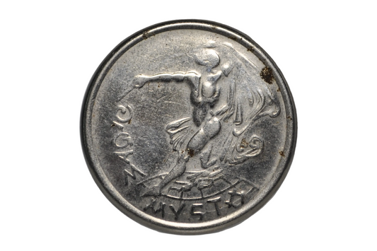 Magic Myst Dancing Devil Novelty Token - Silver-Toned Magic Myst Dancing Devil Token