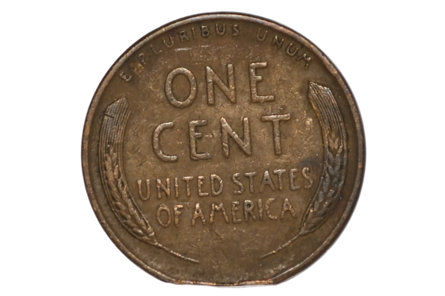 1946 Straight Clipped Planchet Error Penny - Unique Planchet Clip Straight Clipped Lincoln Penny 1946