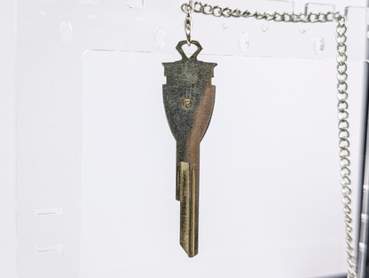 Vintage Pontiac Crest Key Blank - Classic Pontiac Gold Crest Car Key