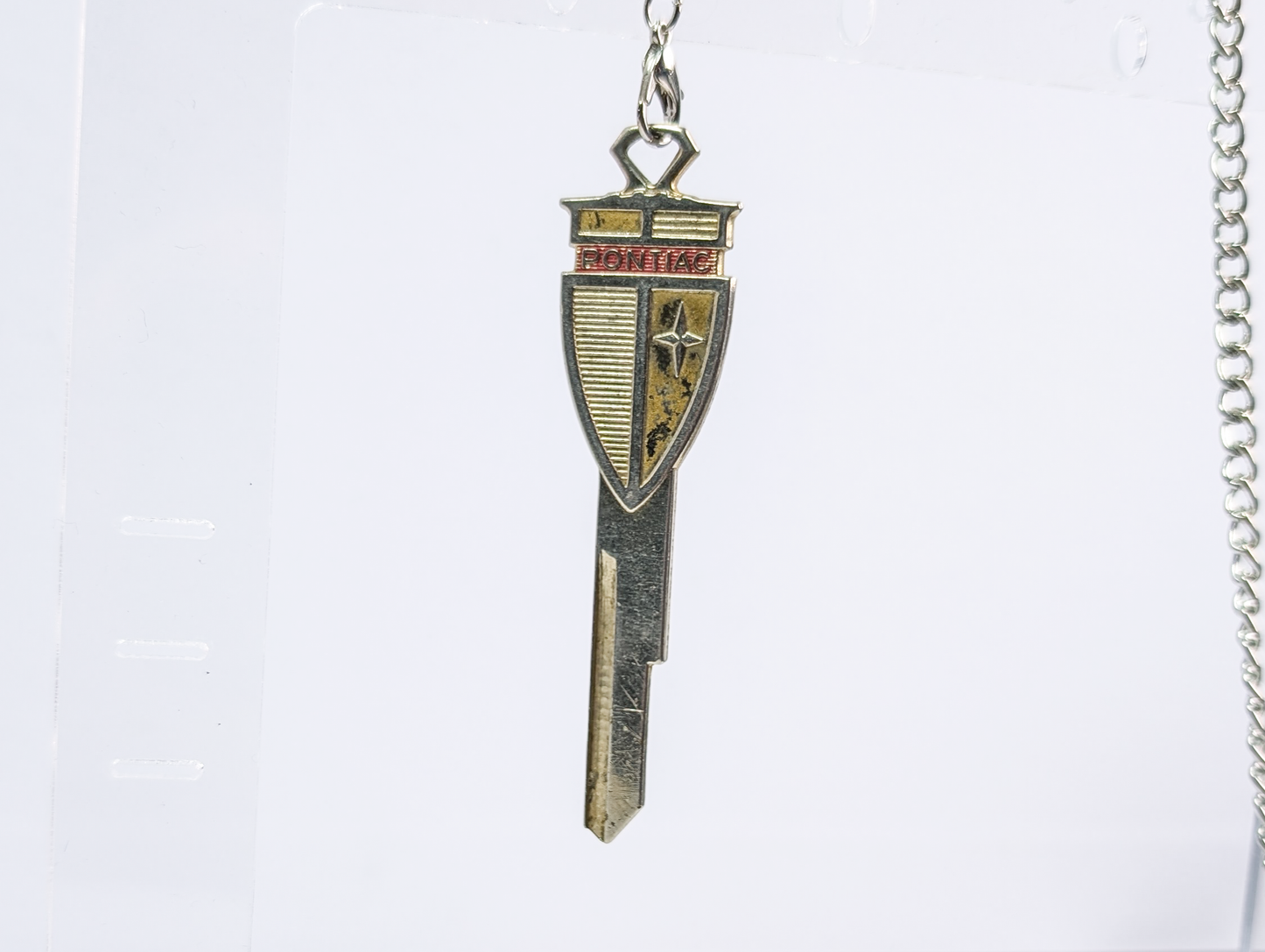 Vintage Pontiac Crest Key Blank - Classic Pontiac Gold Crest Car Key