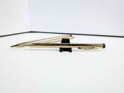 Vintage Cross Gold-Toned Writing Instrument Lot Of 3 - 2 Pens & 1 Pencil - Vintage Cross Slim Gold Writing Set (3 Pieces)