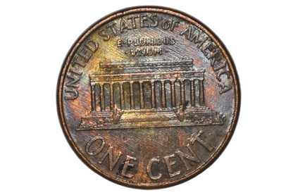 2002 Unique Lincoln Oxidized Penny - United States One Cent Lincoln Oxidized Penny 2002