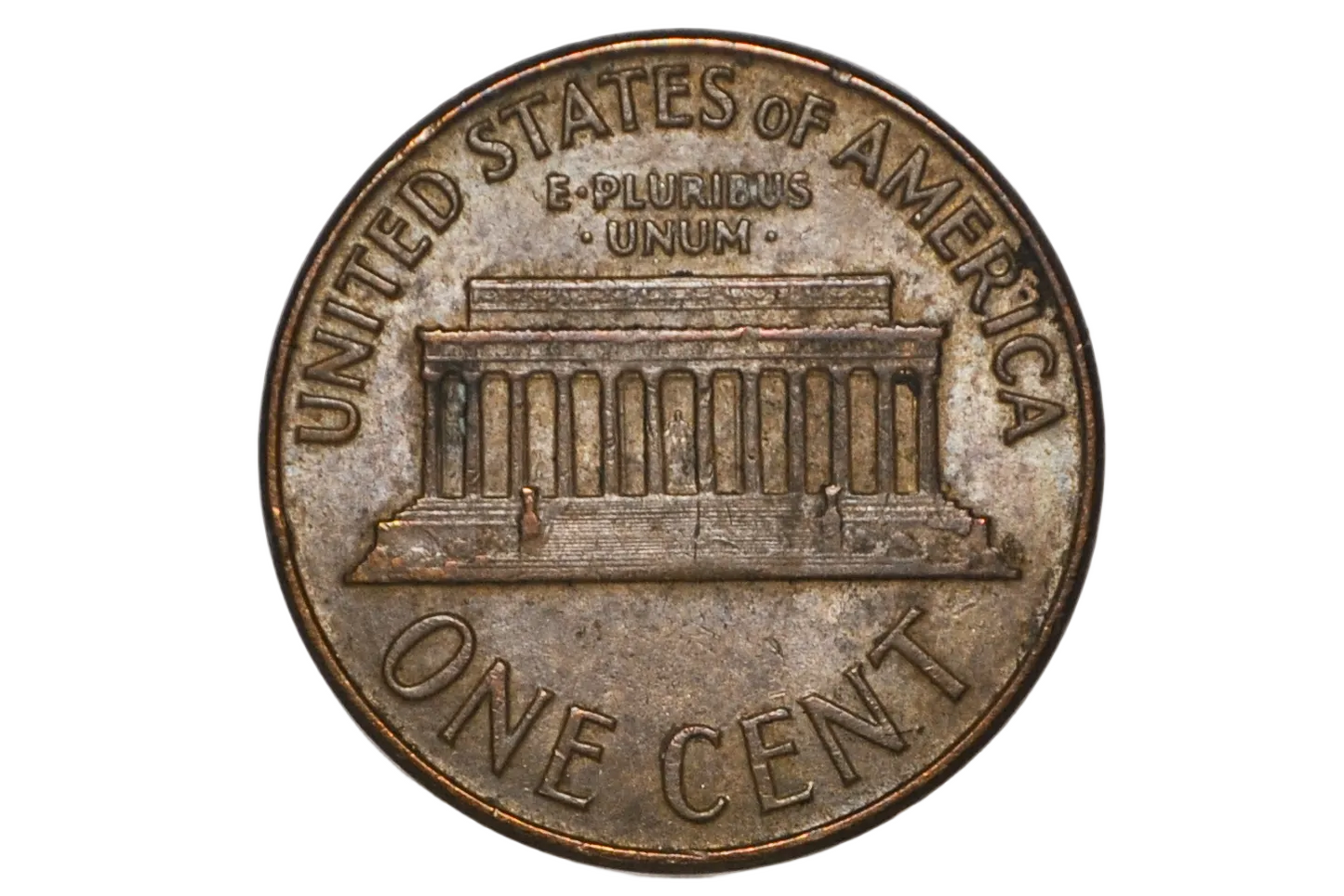 1963 Unique Lincoln Oxidized Penny - United States One Cent Lincoln Oxidized Penny 1963