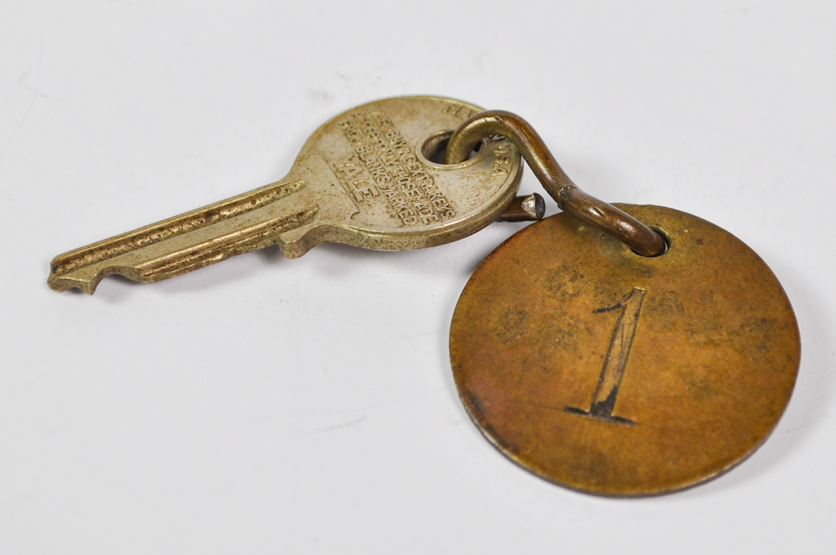 Vintage Keys with Unique Handwritten & Stamped Tags Three Variants Available -Antique Skeleton Key Ornate Trefoil Bow with Vintage Paper Tag "Shed" 3 To Choose From