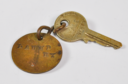 Vintage Keys with Unique Handwritten & Stamped Tags Three Variants Available -Antique Skeleton Key Ornate Trefoil Bow with Vintage Paper Tag "Shed" 3 To Choose From