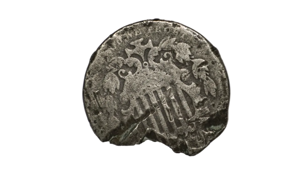 Damaged 1860s Shield Nickel Heavily Weathered - Civil War Era Shield Nickel Relic Damaged Planchet