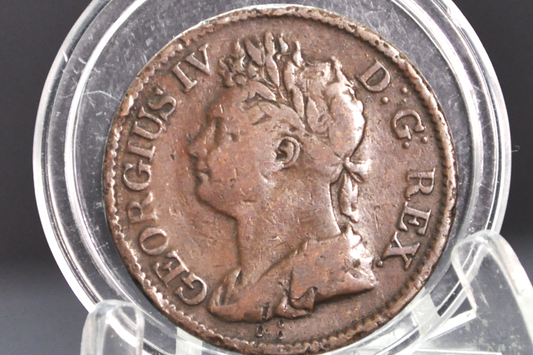 1822 Irish Halfpenny - Cláirseach Design (Celtic Harp) - Awesome Piece of History! Higher Grade