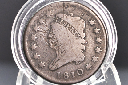 1810 Large Cent - G Details (Good) - Rare, Great Type Coin - US Large Cent 1810 One Cent US - Great Type Coin