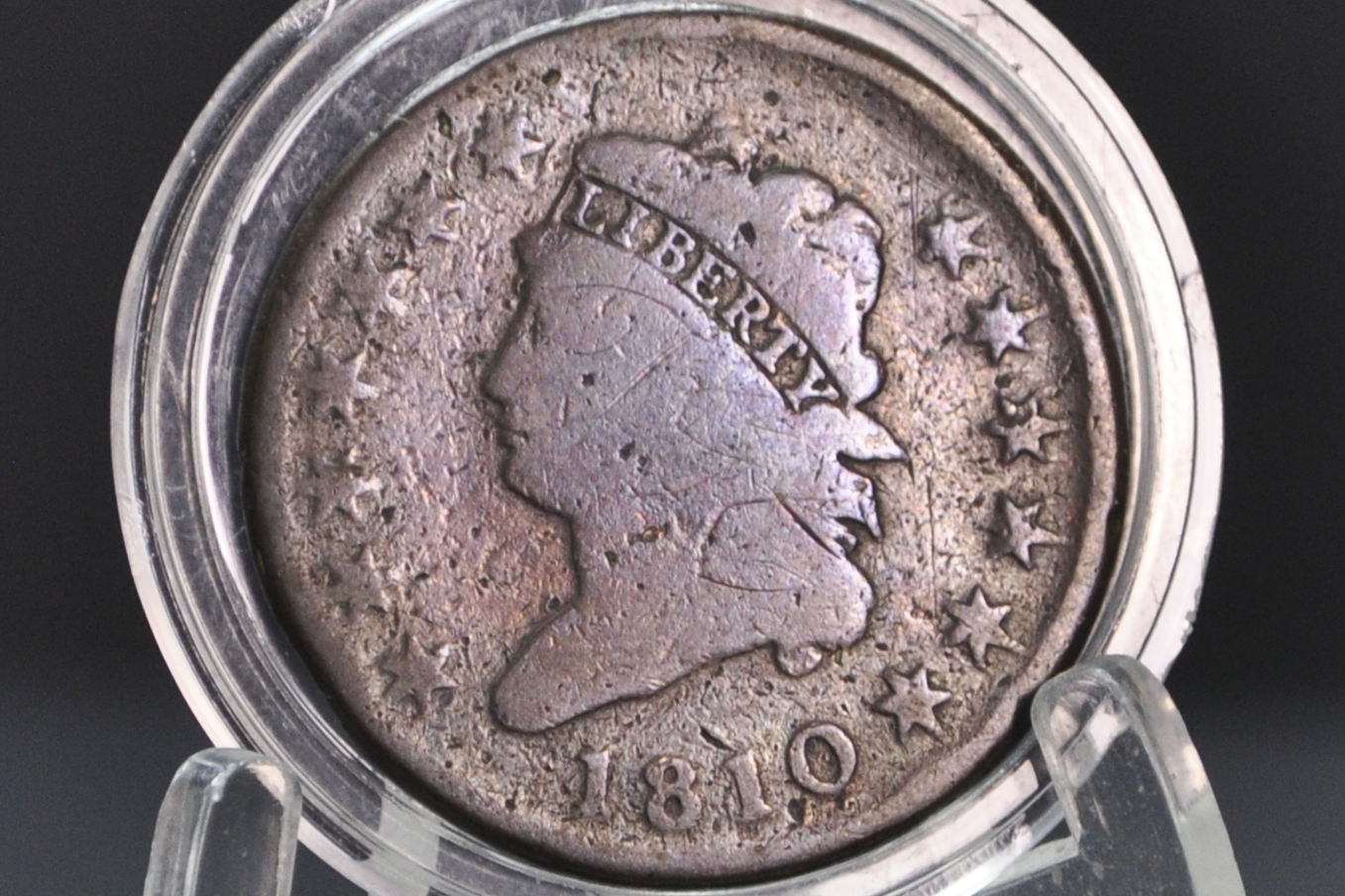 1810 Large Cent - G Details (Good) - Rare, Great Type Coin - US Large Cent 1810 One Cent US - Great Type Coin