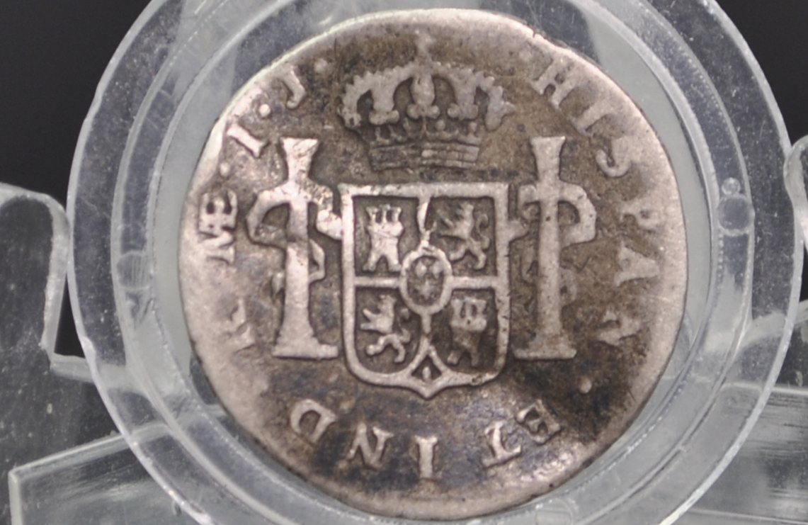 1792 Spanish 1/2 Real - Peru as a Spanish Colony - Early Colonial Era Coin / Pirate Coin - 1792 Half Real Pillar Type