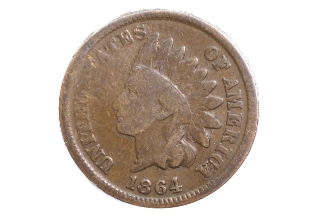 1864-L Indian Head Penny - VG - 1864 L Cent - Bronze Variety L Cent