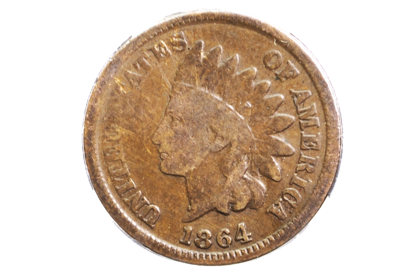 1864-L Indian Head Penny - VG - 1864 L Cent - Bronze Variety L Cent