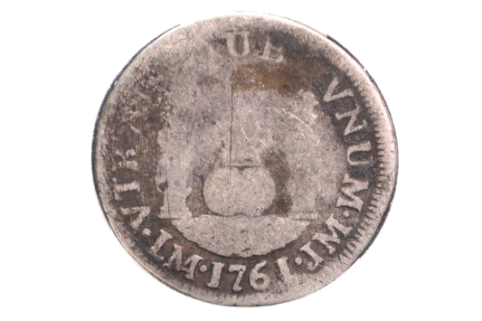 1761 Spanish Real - Early Colonial Era Coin - Pirate Coin - 1761 1 Real Pillar Type