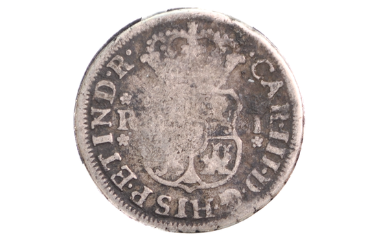 1761 Spanish Real - Early Colonial Era Coin - Pirate Coin - 1761 1 Real Pillar Type