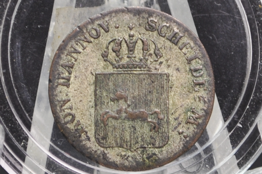 1835 German States 4 Pfennig - Hanover - Great Condition, XF+ or AU - Four Pfennig 1835B Kingdom of Hanover
