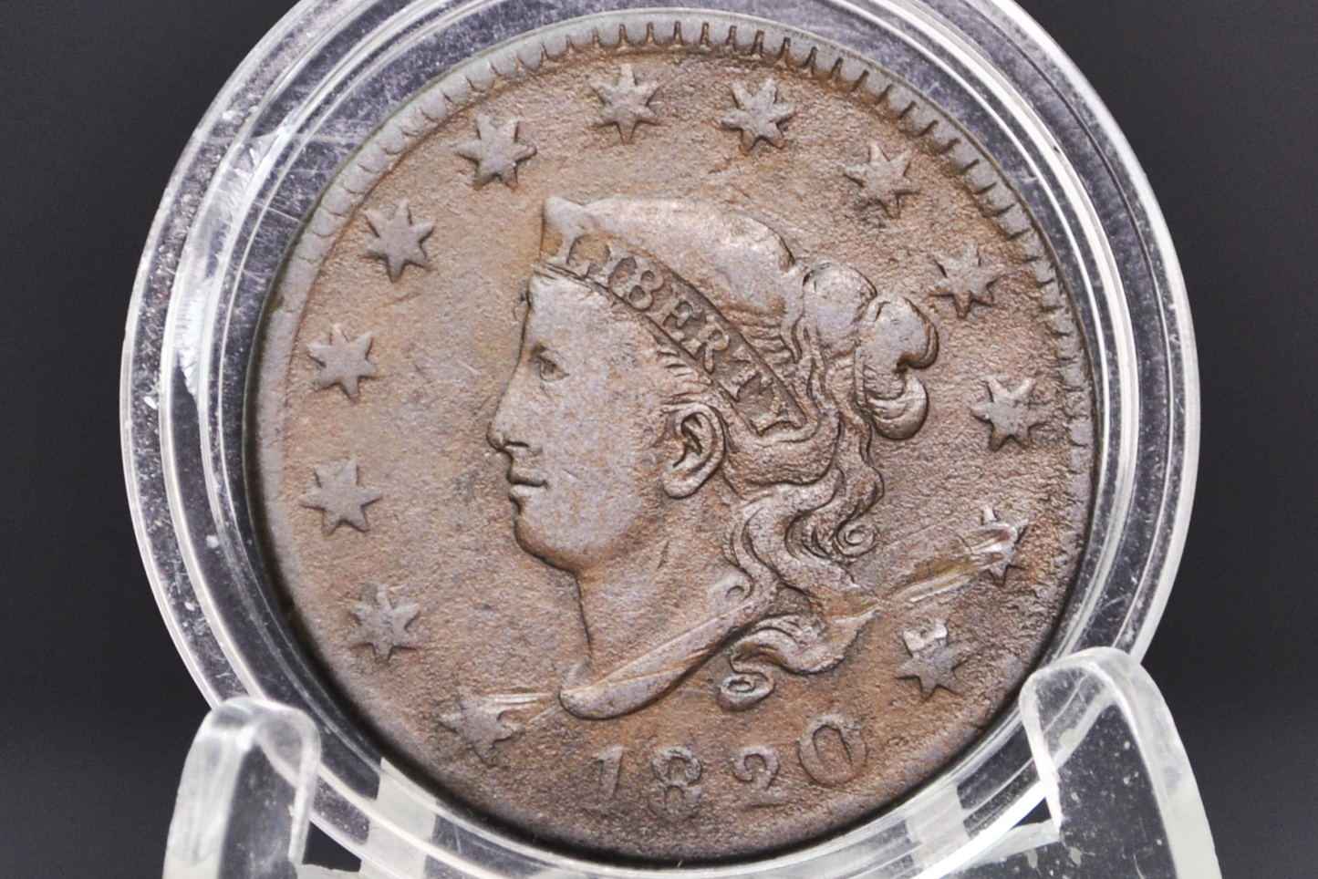 1820 Large Cent - Large Date Variety - Very Fine Details - 1820 Liberty Head Cent - Matron Head 1816 to 1835