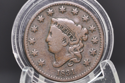 1831 Matron Head Large Cent Large Letter Variety - Choose by Grade / Condition - 1831 Liberty Head Cent - 1831 US One Cent 1816 to 1835