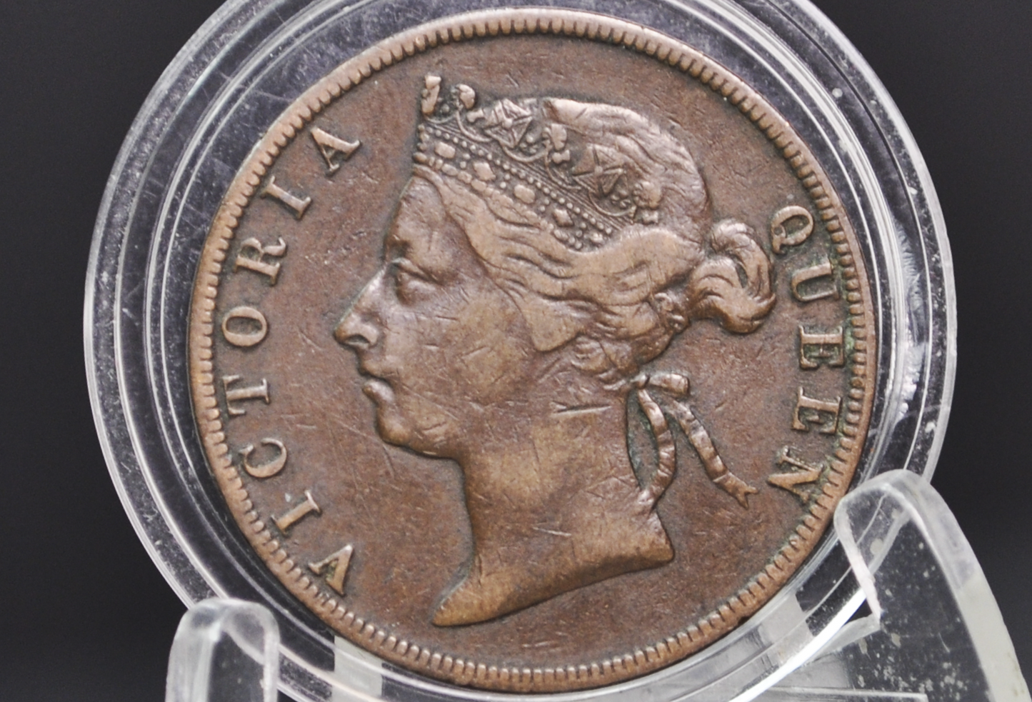 Rare 1888 Honduras 1 Cent - VF+ - British Honduras Coin Queen Victoria - Only 100K Made!