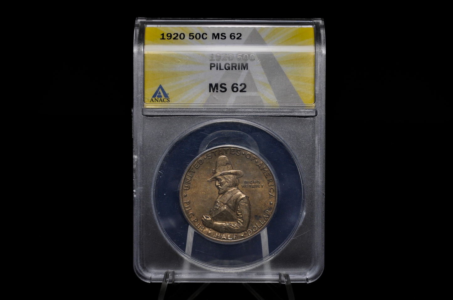 Authentic 1920 Pilgrim Tercentenary Silver Commemorative Half Dollar - XF-BU (Uncirculated) - Pilgrim Half Dollar Commemorative 1920