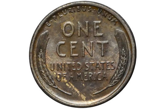 Vintage U.S. penny with 'One Cent United States of America' text on a black background