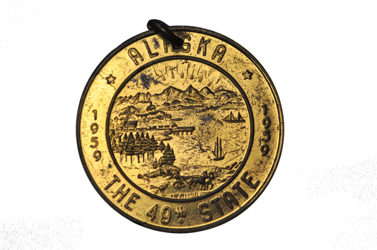 1959 Alaska the 49th State Souvenir Token 1$ in trade - One Dollar in Trade Alaska the 49th State Trade Token