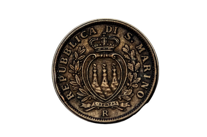 Vintage 1937 San Marino 10 Centesimi Rare European Coin - Collectible 1937 San Marino Centesimi Fasces Design Coin