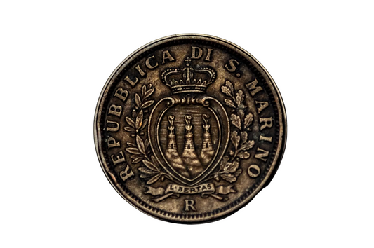 Vintage 1937 San Marino 10 Centesimi Rare European Coin - Collectible 1937 San Marino Centesimi Fasces Design Coin