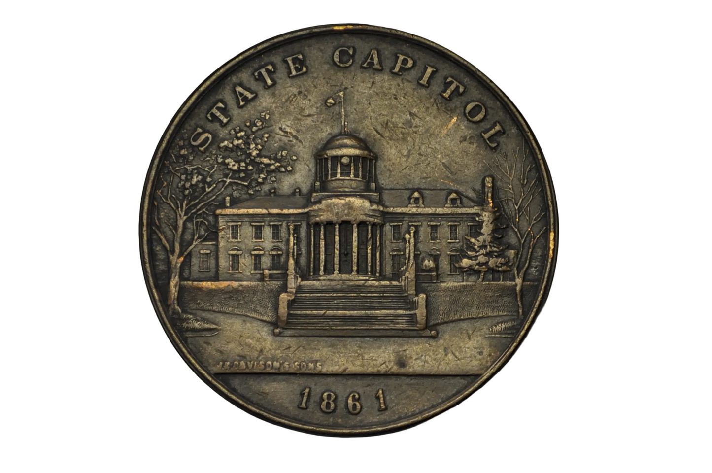 44th Annual Encampment Dept. of Pennsylvania G.A.R. Bronze Medal - 1910 Grand Army of the Republic (GAR) Pennsylvania Encampment Medal